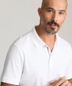 Polos>UNTUCKit Wrinkle-Free Damaschino Polo White