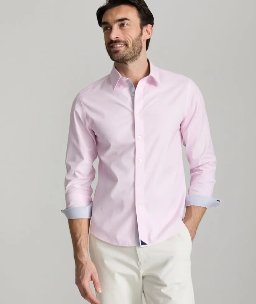 wrinkle-free-douro-shirt-ZJKZUqIp-2.webp Button-Down Shirts>UNTUCKit Wrinkle-Free Douro Shirt Pink & White Stripe With Contrast Cuff