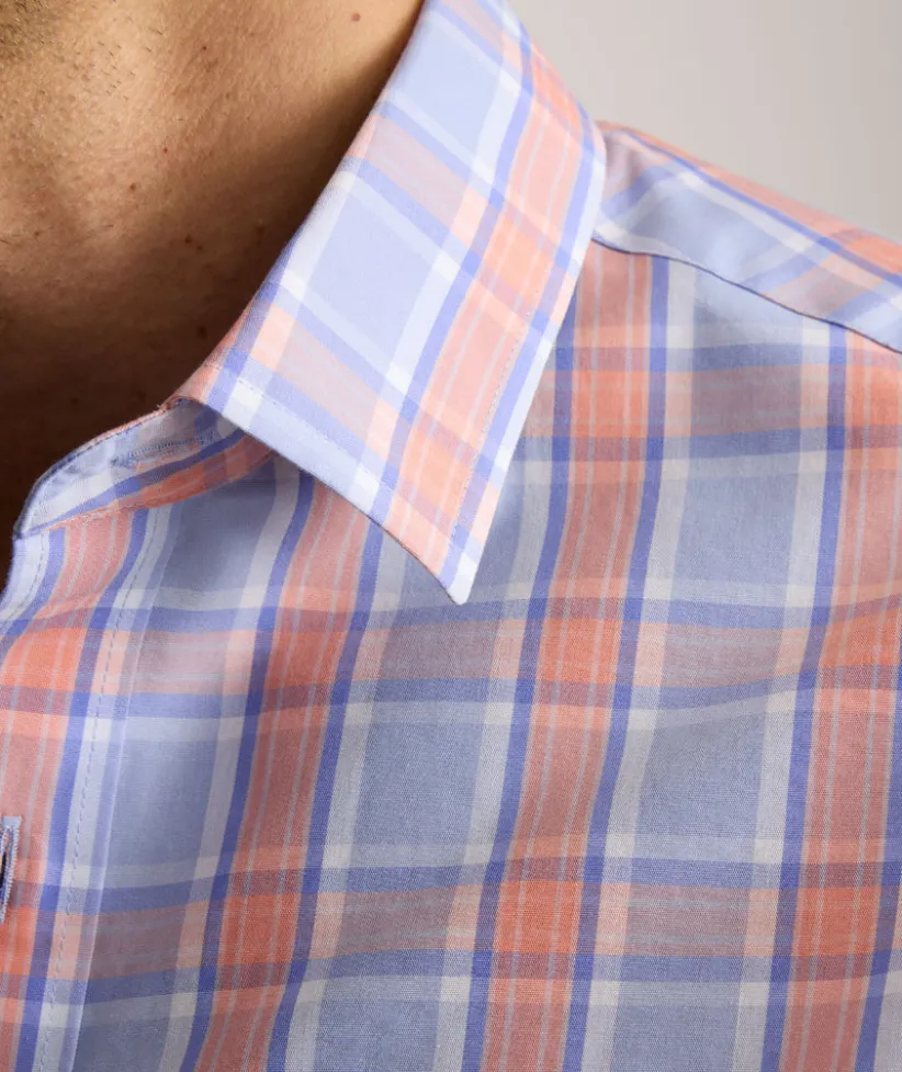 wrinkle-free-ravenswood-shirt-EgPfMWzp-1.webp Button-Down Shirts>UNTUCKit Wrinkle-Free Ravenswood Shirt - FINAL SALE Blue & Orange Plaid