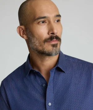 Button-Down Shirts>UNTUCKit Wrinkle-Free Rigby Shirt Navy Print