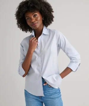 Shirts|Dresses>UNTUCKit Wrinkle-Free Stretch Cotton Bella Shirt Blue
