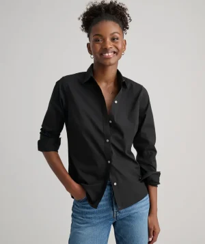Shirts|Dresses>UNTUCKit Wrinkle-Free Stretch Cotton Bella Shirt Black