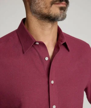 Button-Down Shirts>UNTUCKit Wrinkle-Free Veneto Shirt Maroon